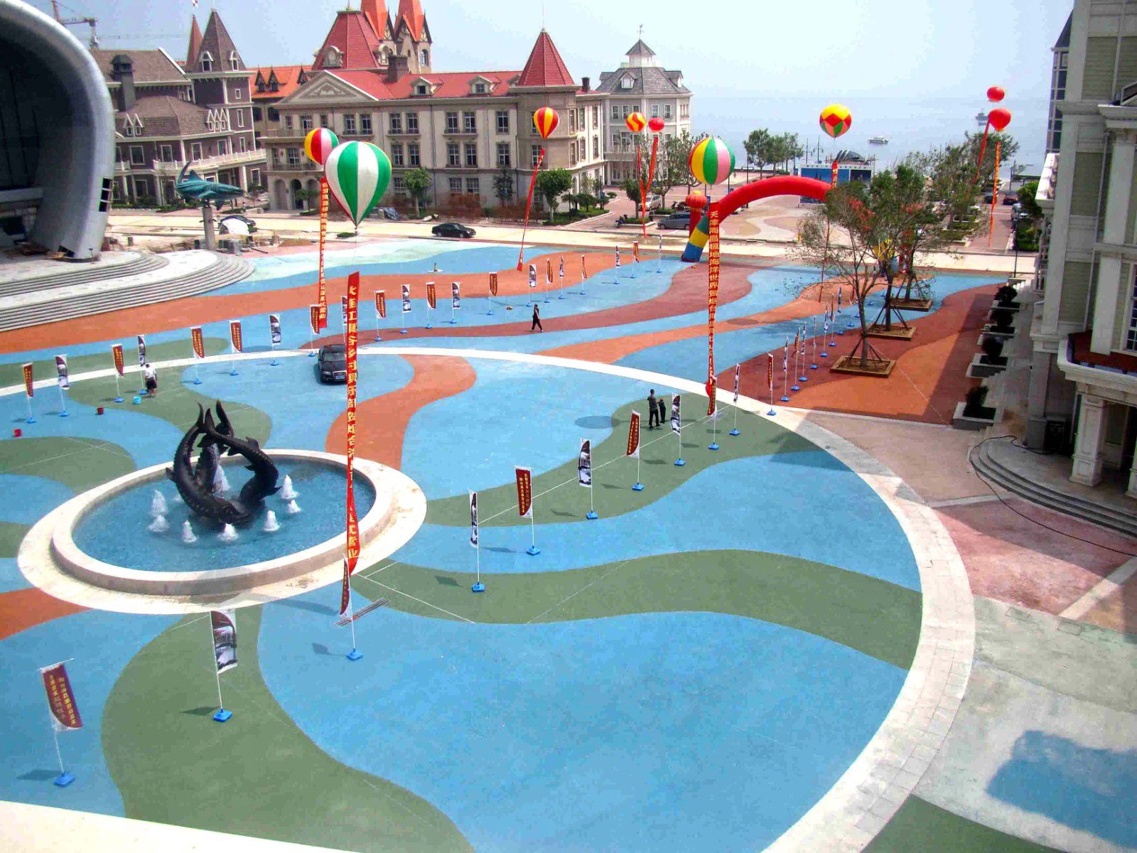三明沙县彩色透水地坪提升效率的几个小技巧