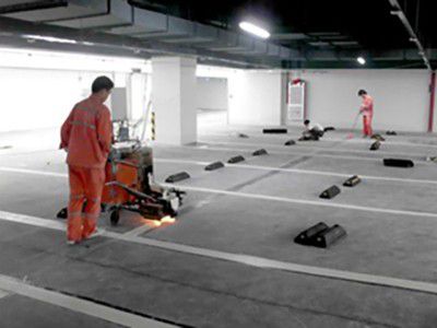 宝山地下车库划线施工中有害夹杂物的检测方法